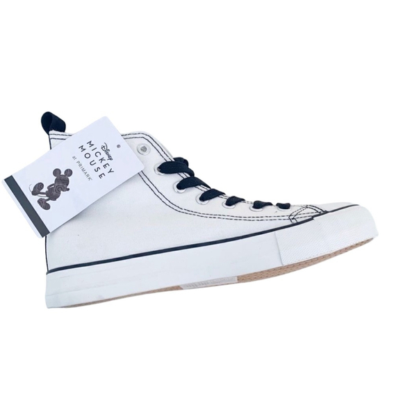 Disney Mickey Mouse White High-Top Sneakers Women’s 8 & 9 - Picture 3 of 12